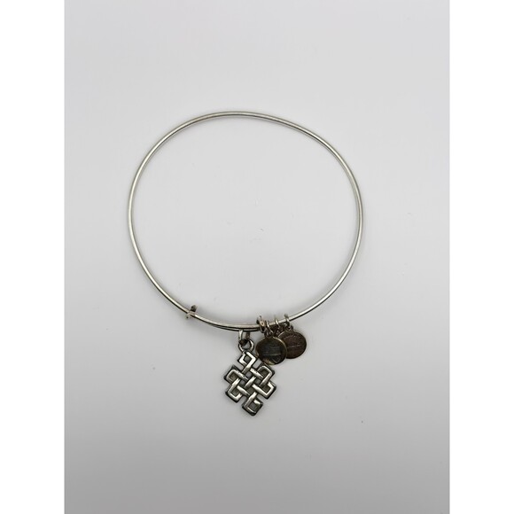 Alex and Ani Endless Knot Silver Tone Adjustable Bracelet - Picture 1 of 1